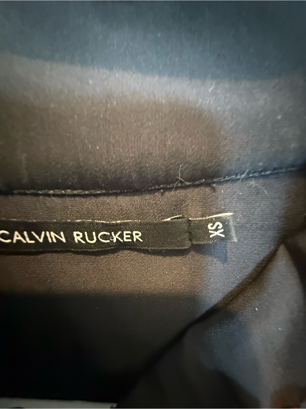 Calvin Rucker Black Ruffle-Trim Zip Blouse LB004-012 - Picture 5 of 7